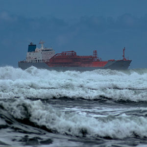 freighter waves storm