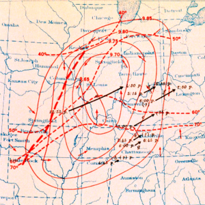 Tri State Tornado NOAA map path