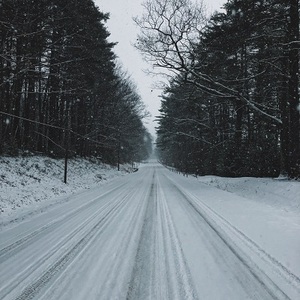 snow road winter